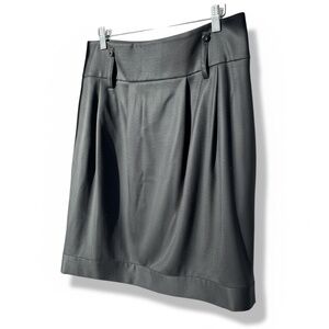 Tse NWOT Black Banded Hem Wool Blend Skirt Sz 10